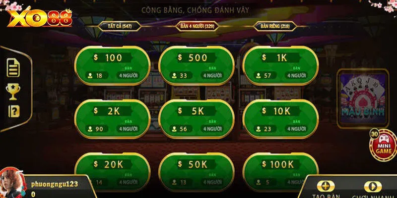 Bí kíp chơi Mậu Binh Đại Cát thắng đậm