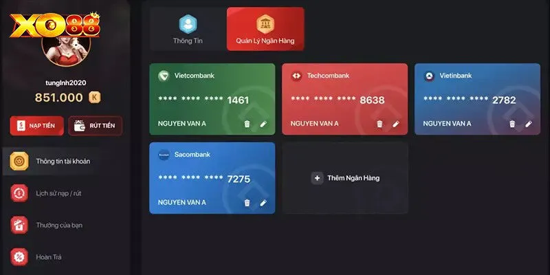 Hướng dẫn quy trình rút tiền XO88 qua 3 kênh chính