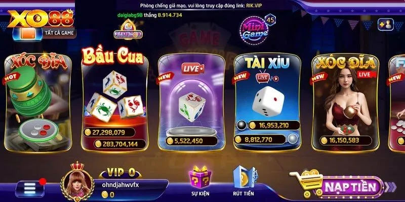 Những thông tin giới thiệu về bầu cua live Rikvip