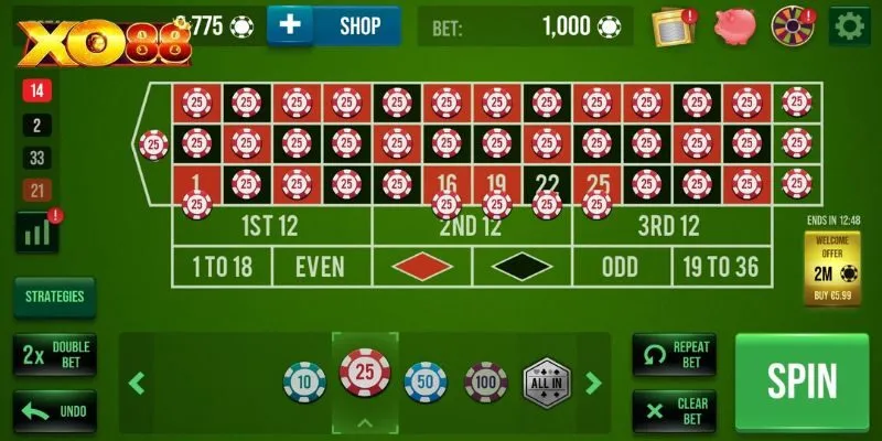 Cách Roulette France Vip vận hành